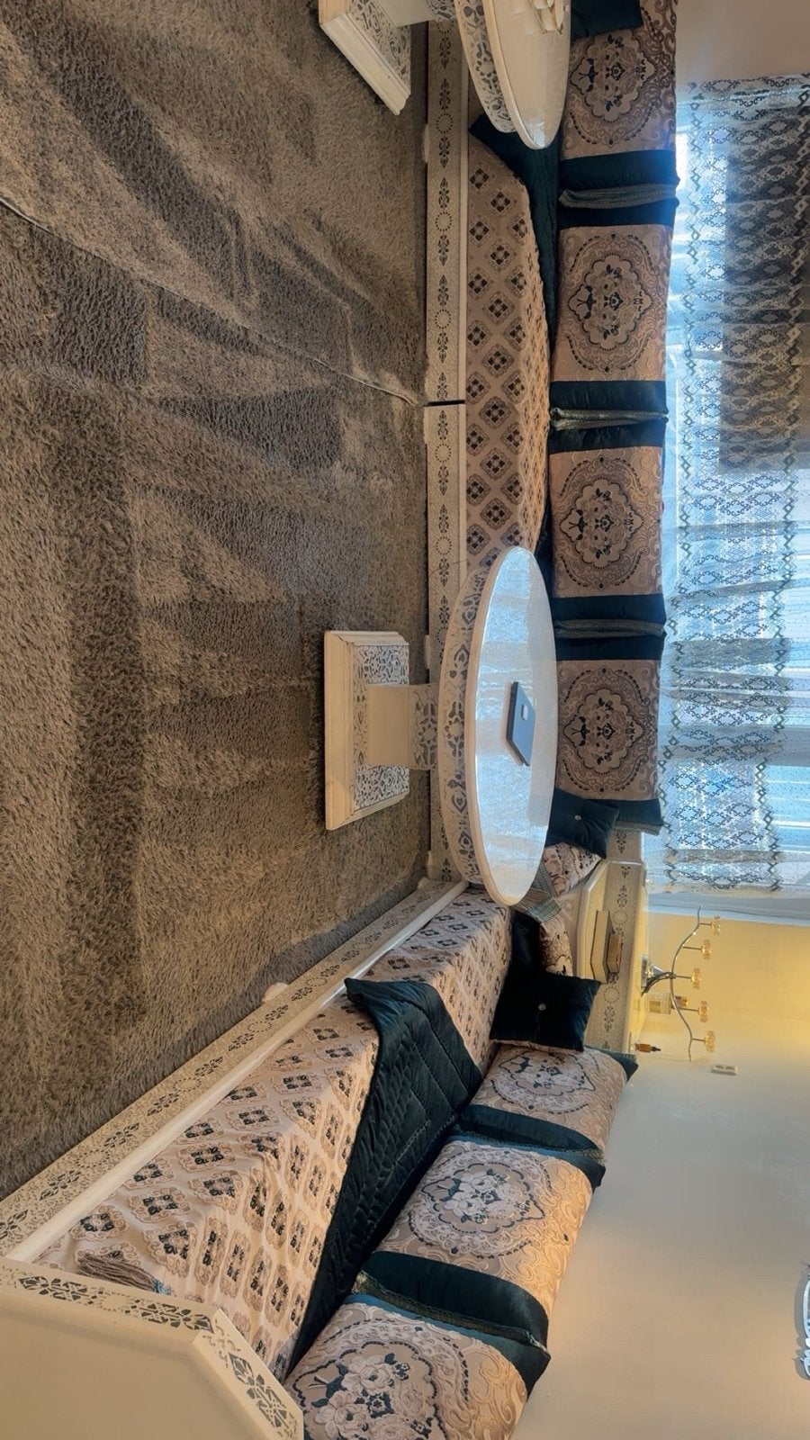 Marokkaanse banken met tafel, Ophalen, Hoekbank, 300 cm of meer, 75 tot 100 cm