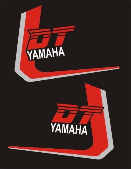 Yamaha DT 50 MX tankstickerset, Fietsen en Brommers, Ophalen of Verzenden, Zo goed als nieuw, Tank, Yamaha