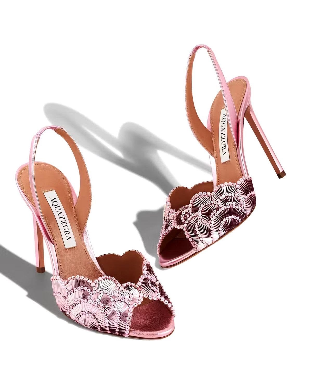 Aquazzura heels, Kleding | Dames, Ophalen of Verzenden, Zo goed als nieuw, Zwart, Sandalen of Muiltjes