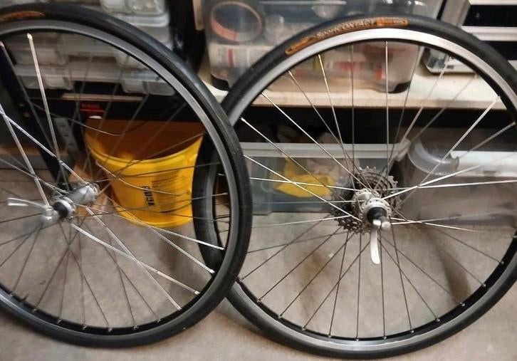 26 inch Fietswielen Shimano Deore XT, Fietsen en Brommers, Fietsonderdelen, Ophalen, Wiel
