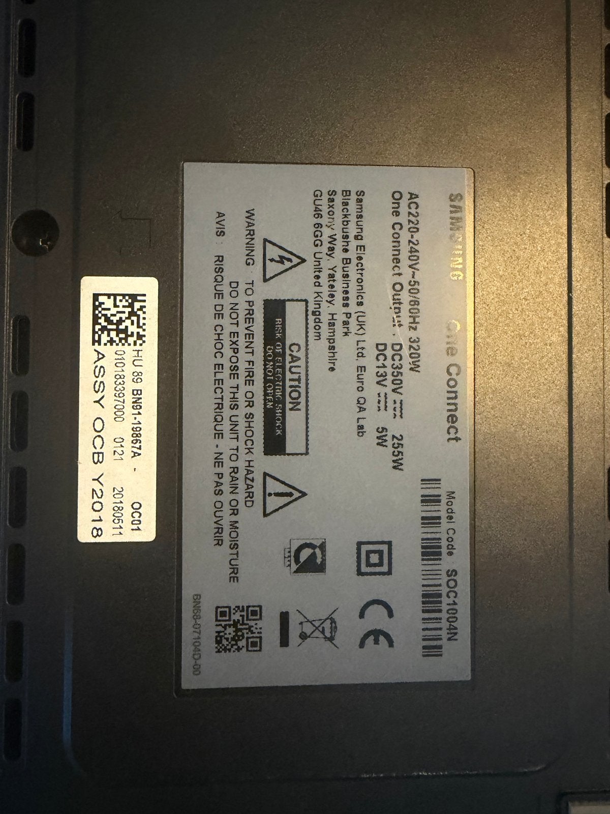 Samsung One Connect Box SOC1004N BN91-19867A, Ophalen of Verzenden, Gebruikt