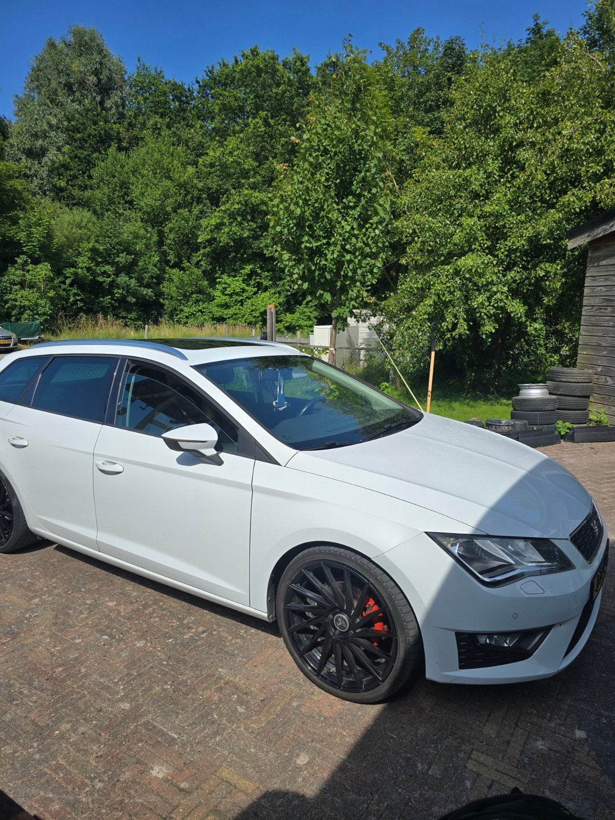 Seat Leon 5F ST 1.4 Tfsi 205pk 2015 Wit, 4 cilinders, Leon, Leder en Stof, Wit