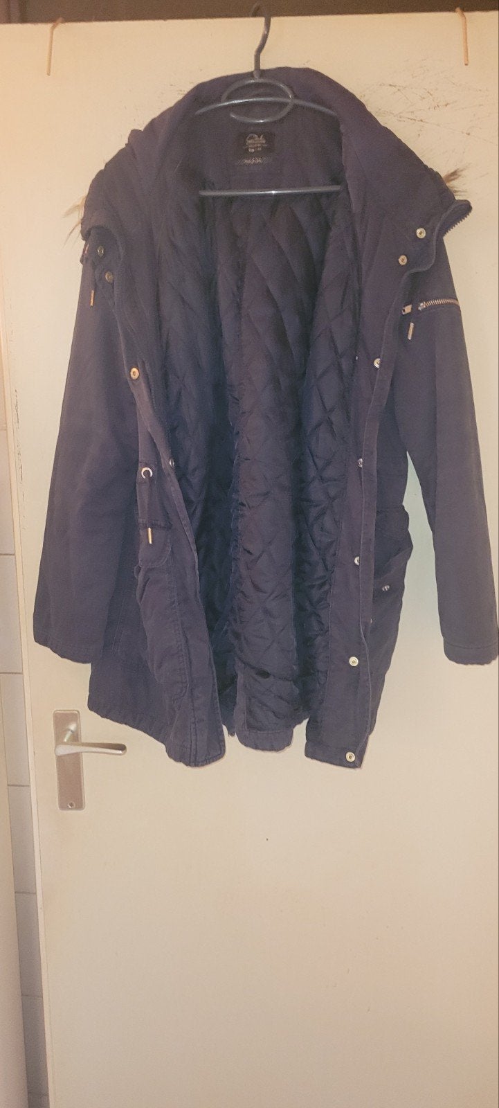 blauwe winterjas maat 44 gedragen, Ophalen of Verzenden, Maat 42/44 (L), Blauw