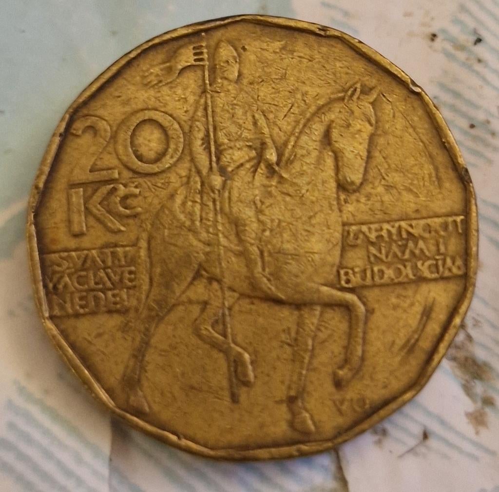 Tsjechische 20 Korun munt - 1993, Ophalen of Verzenden