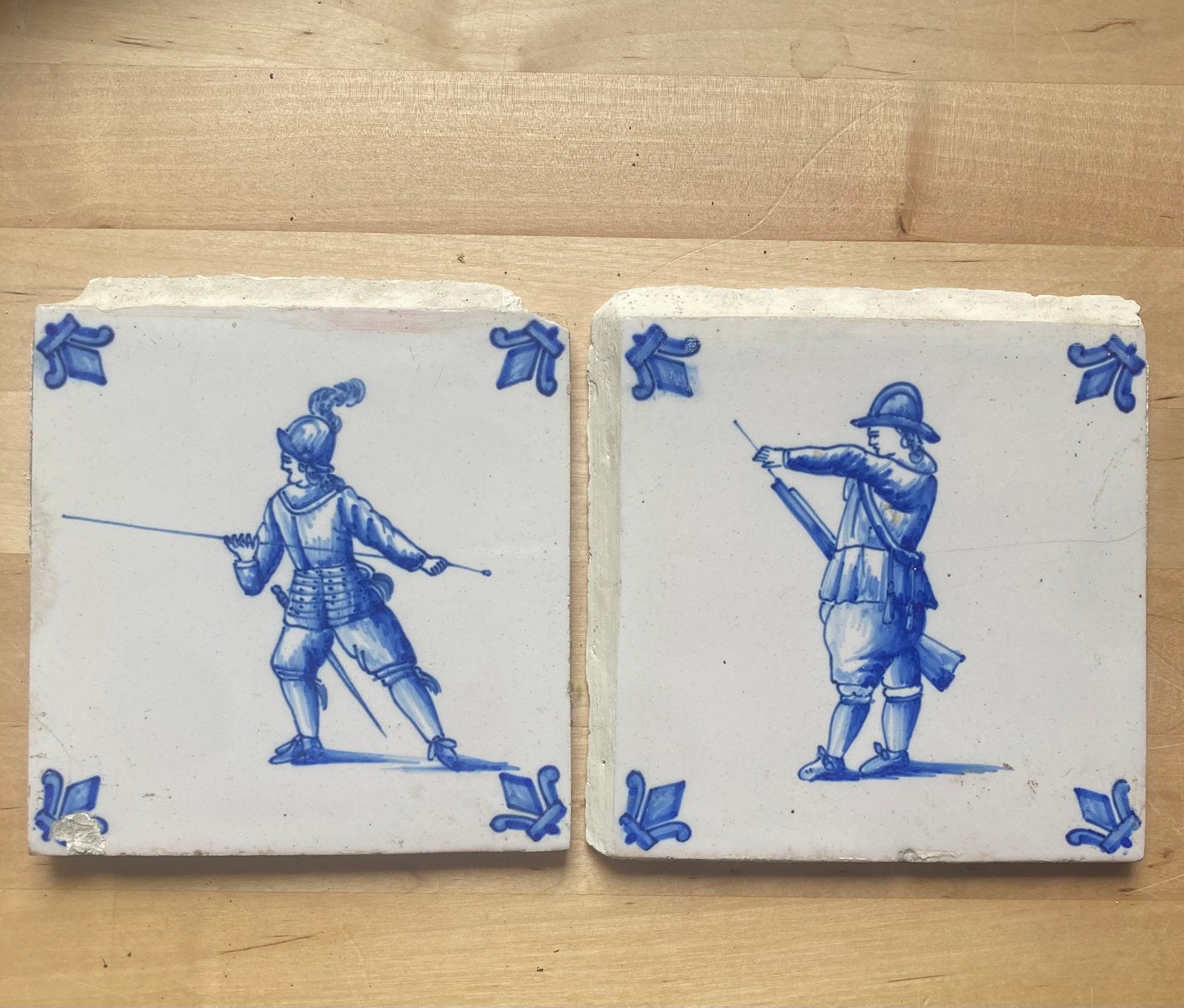 2 delfts blauwe tegels, Ophalen of Verzenden