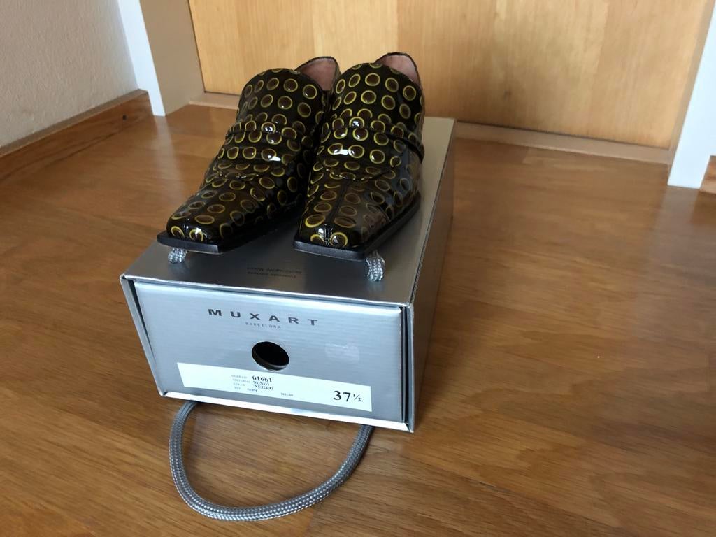 Muxart schoenen maat 37,5, Kleding | Dames, Schoenen, Ophalen of Verzenden, Zo goed als nieuw, Zwart, Schoenen met lage hakken