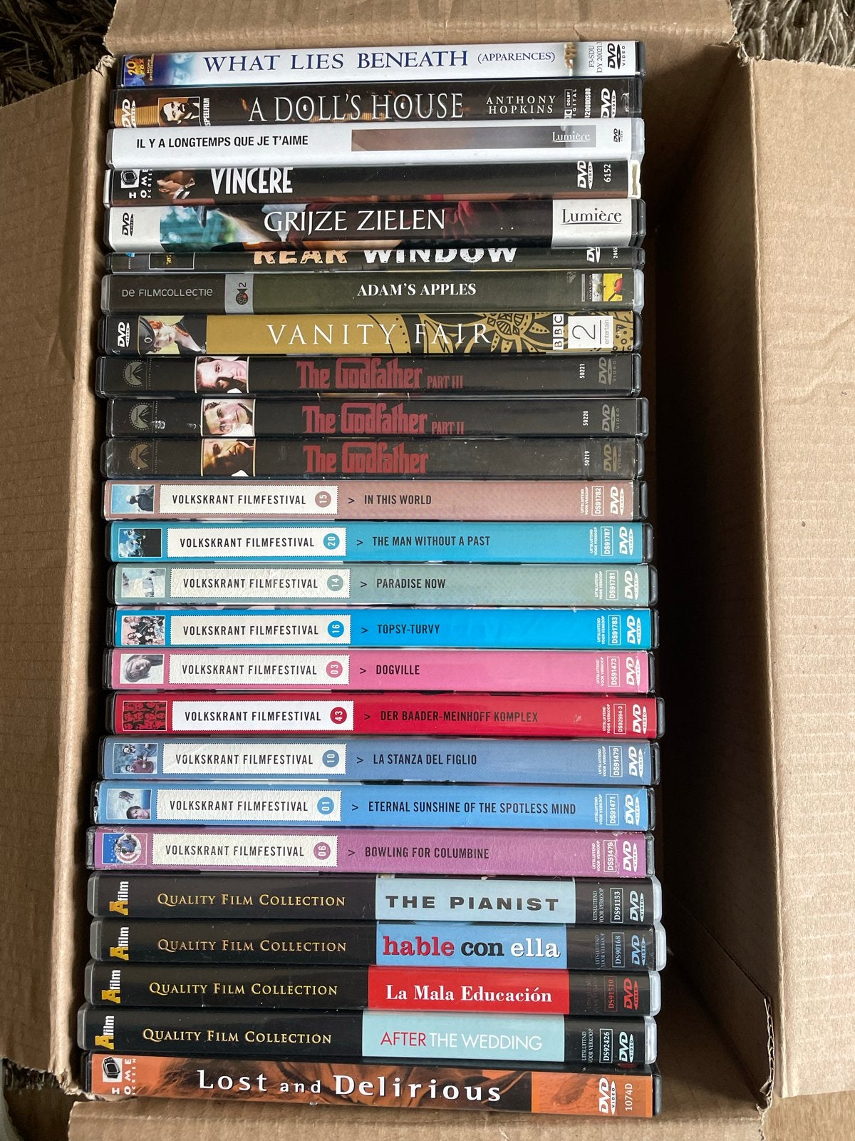Collectie van 25 arthouse speelfilms op dvd, Vanaf 16 jaar, Overige gebieden, Nederlands, Gebruikt
