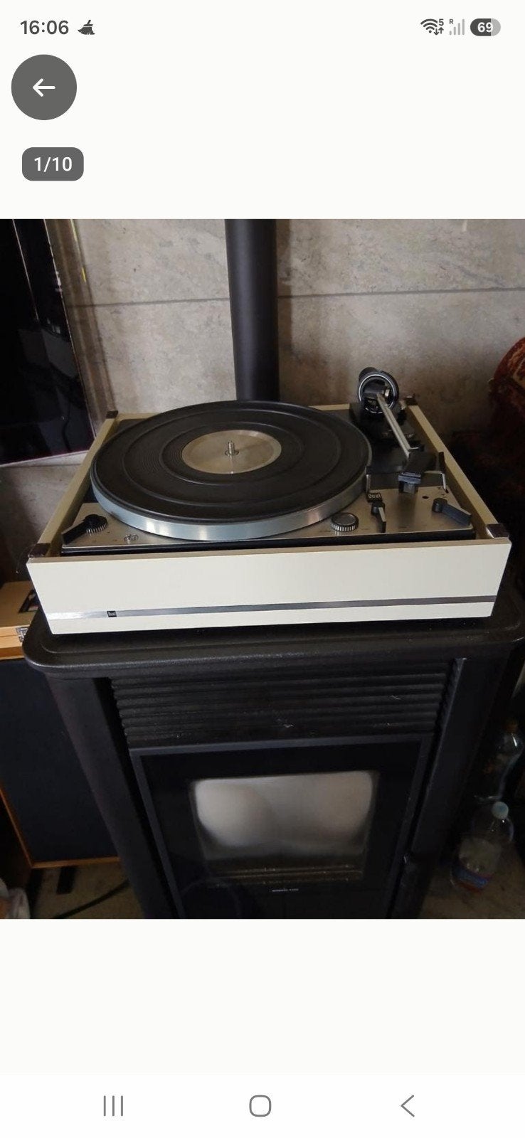 Dual 1229 Vintage Platenspeler met stof kap, Ophalen, Gebruikt, Dual, Pitch-regelaar