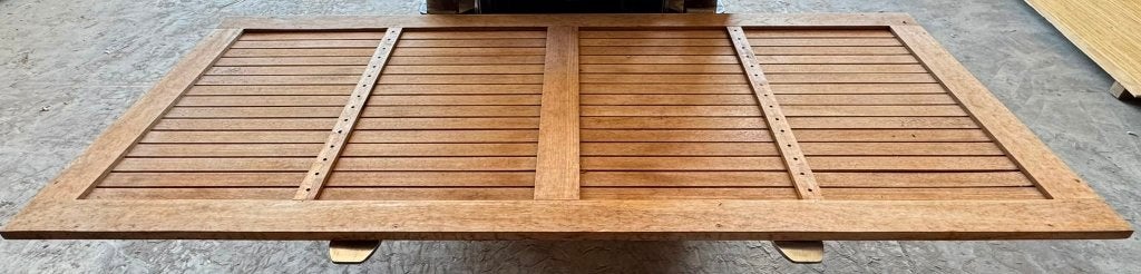 Teak tafelblad, Tuin en Terras, Palen, Balken en Planken, Ophalen, Nieuw, 180 tot 250 cm, Overige typen