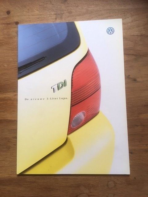 Volkswagen Lupo 3L TDI Brochure - Zeldzaam  1999 NL, Volkswagen AG, Ophalen of Verzenden, Zo goed als nieuw, Volkswagen