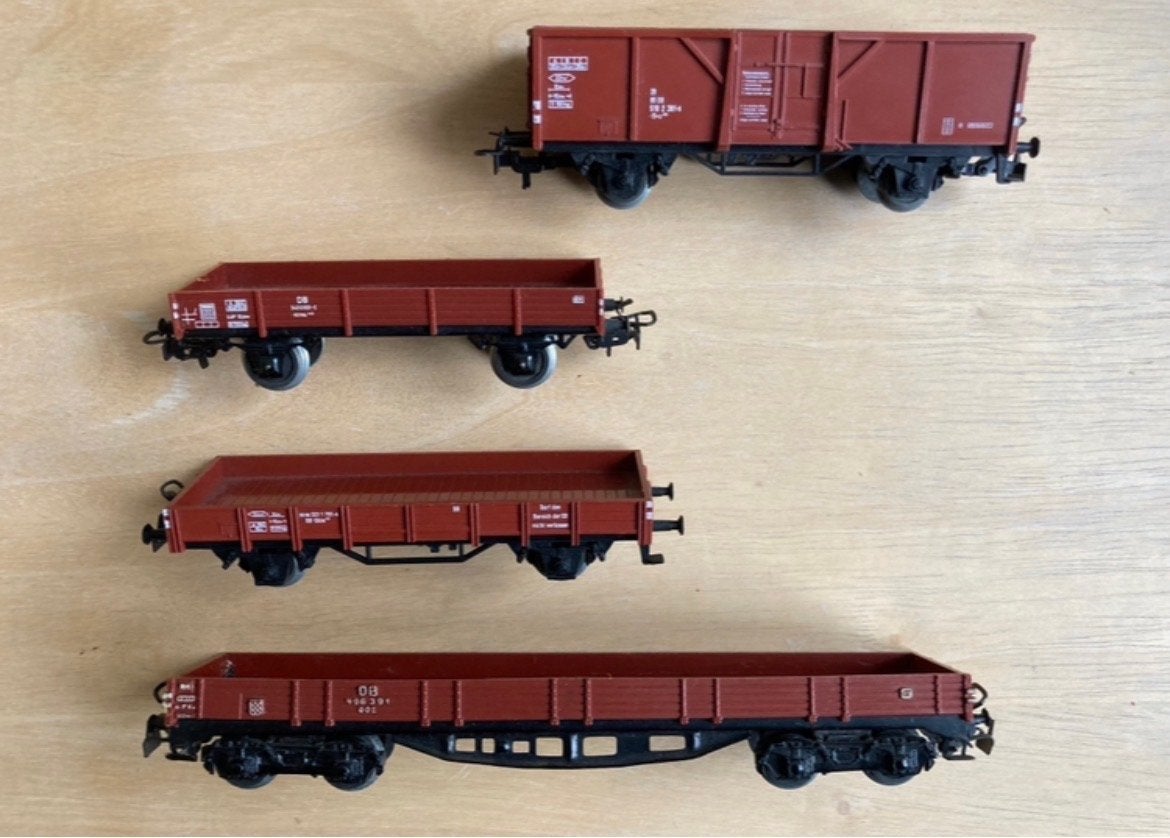 Märklin 4 laadwagons - Diverse modellen, Wisselstroom, Gebruikt, Wagon, Ophalen of Verzenden