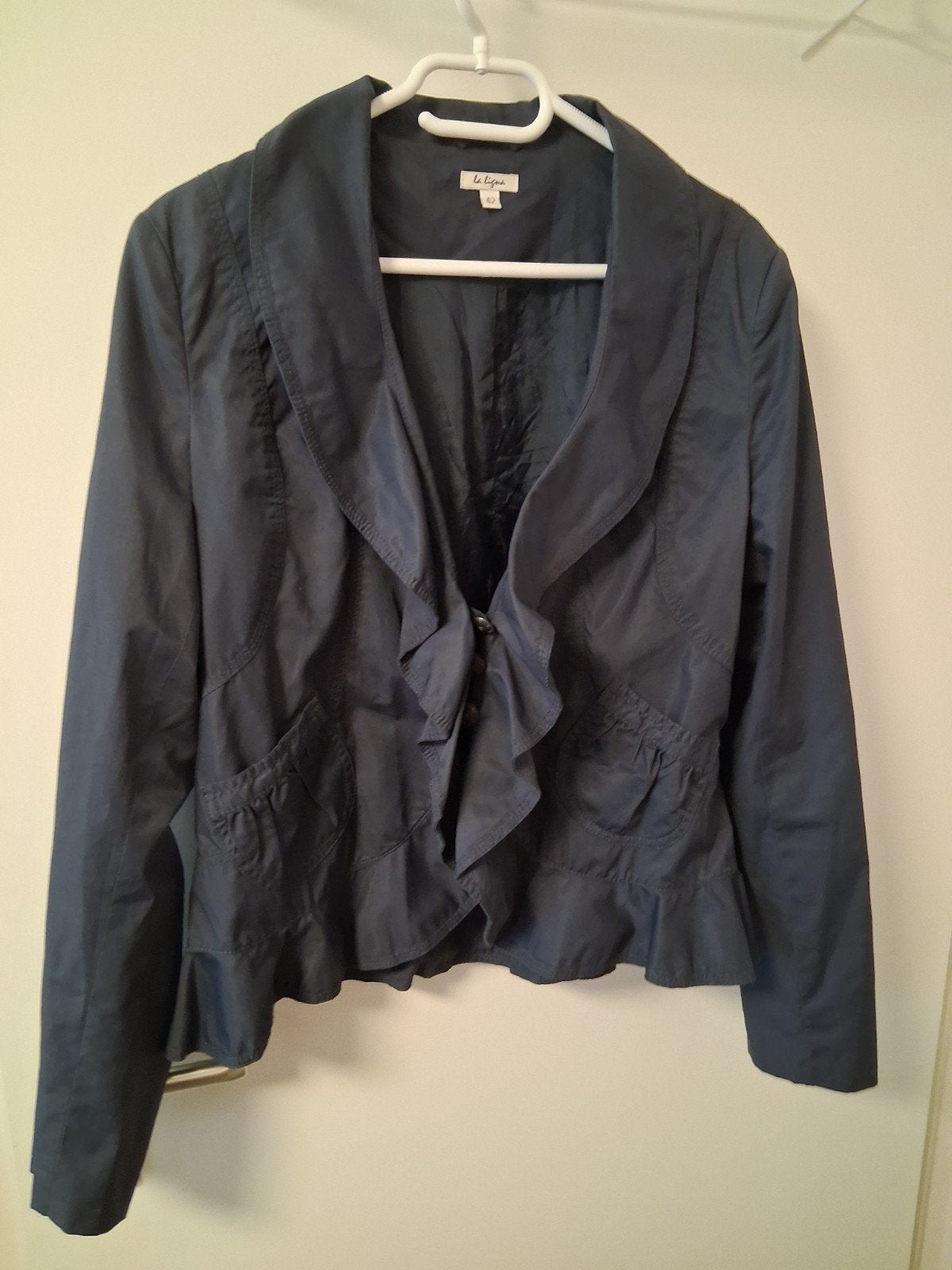 LA LIGNA KORT JASJE maat 42 blauw, Blauw, Maat 42/44 (L), Ophalen of Verzenden, Zo goed als nieuw