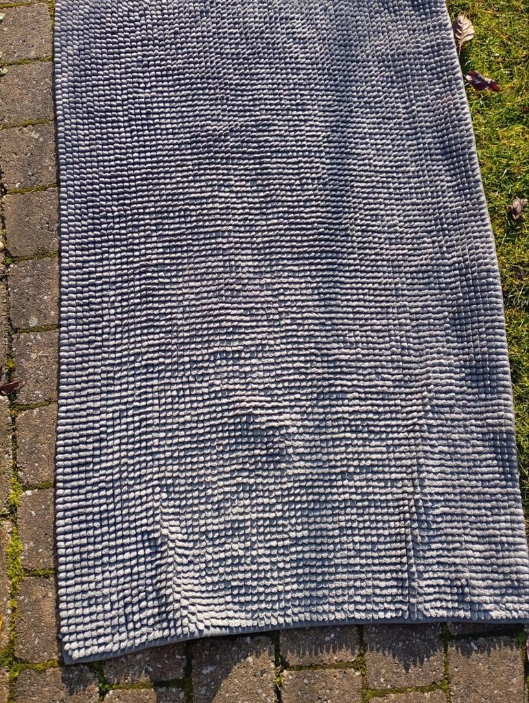 Grijze badmat en toiletmat set, Ophalen of Verzenden, Gebruikt, Grijs, Badmat