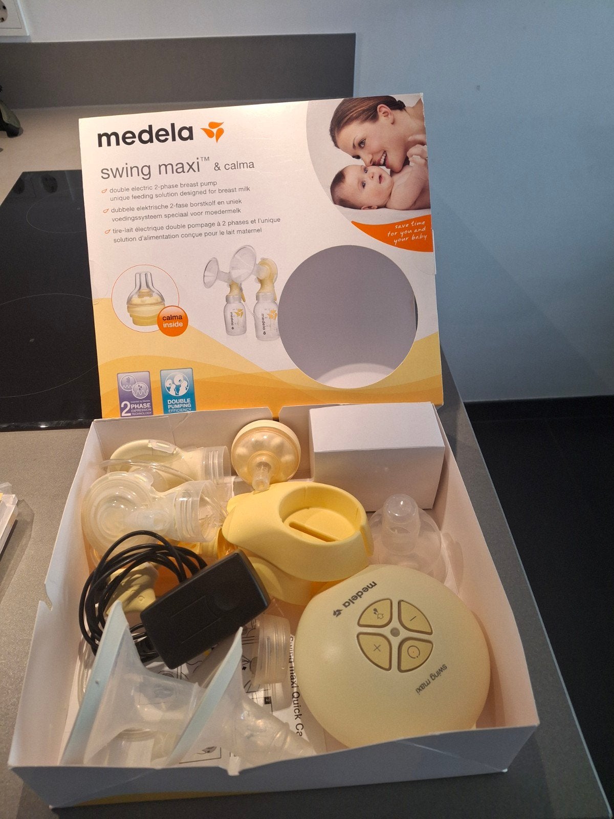 Medela Swing Maxi – met veel extra assessors, Ophalen of Verzenden, Borstkolf