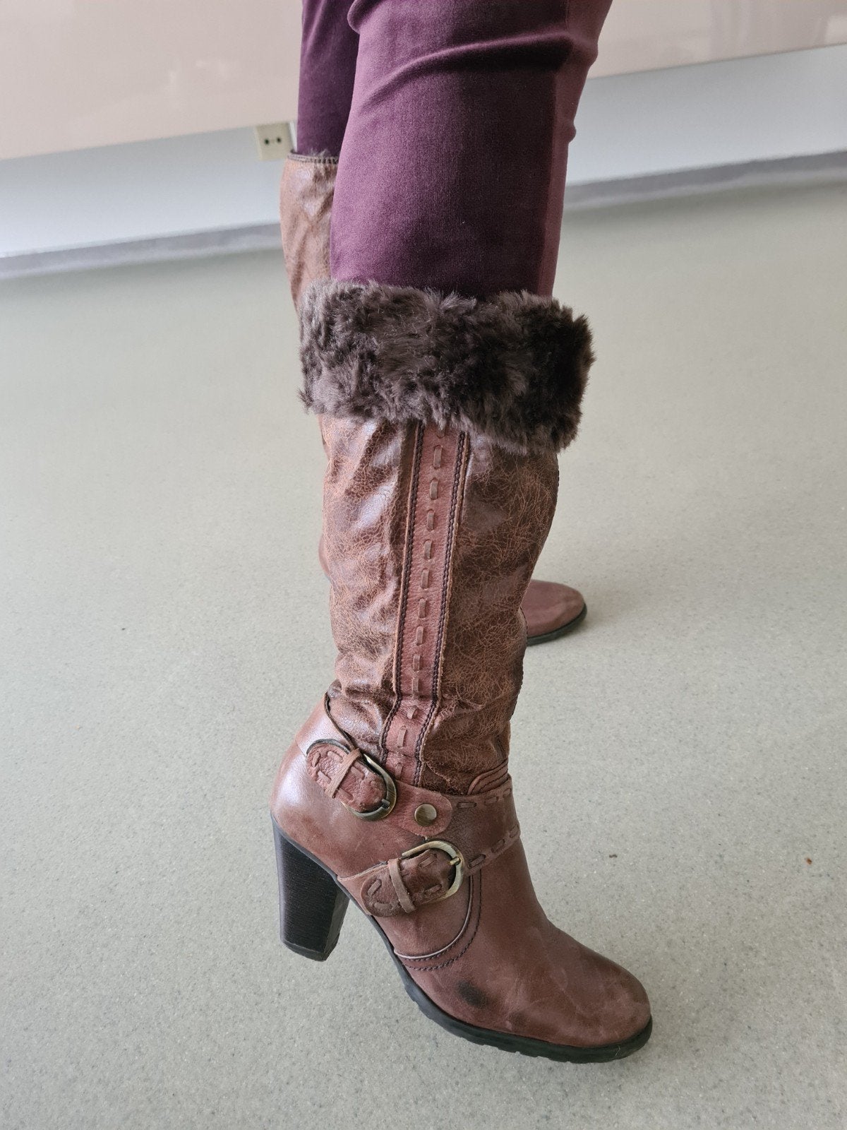 Te koop leren gevoerde dames laarzen, maat 37, kleur bruin,, Kleding | Dames, Schoenen, Hoge laarzen, Bruin, Ophalen of Verzenden