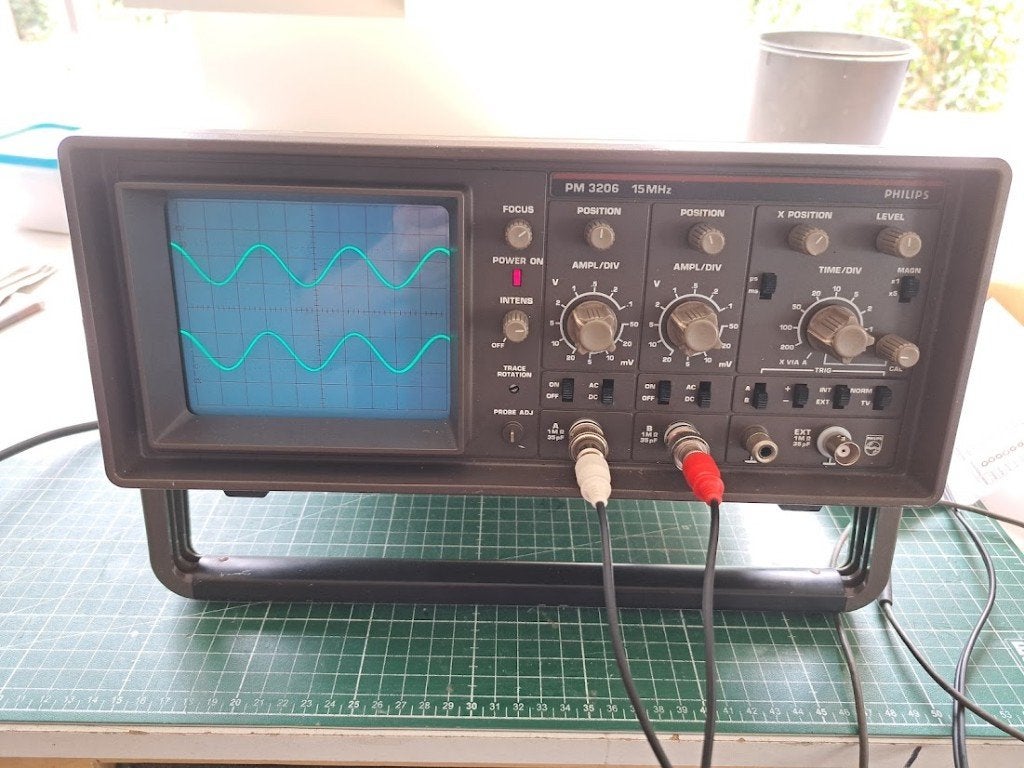 Oscilloscoop Philips PM 3206 15 MHz, Ophalen of Verzenden, Gebruikt, Elektriciteit