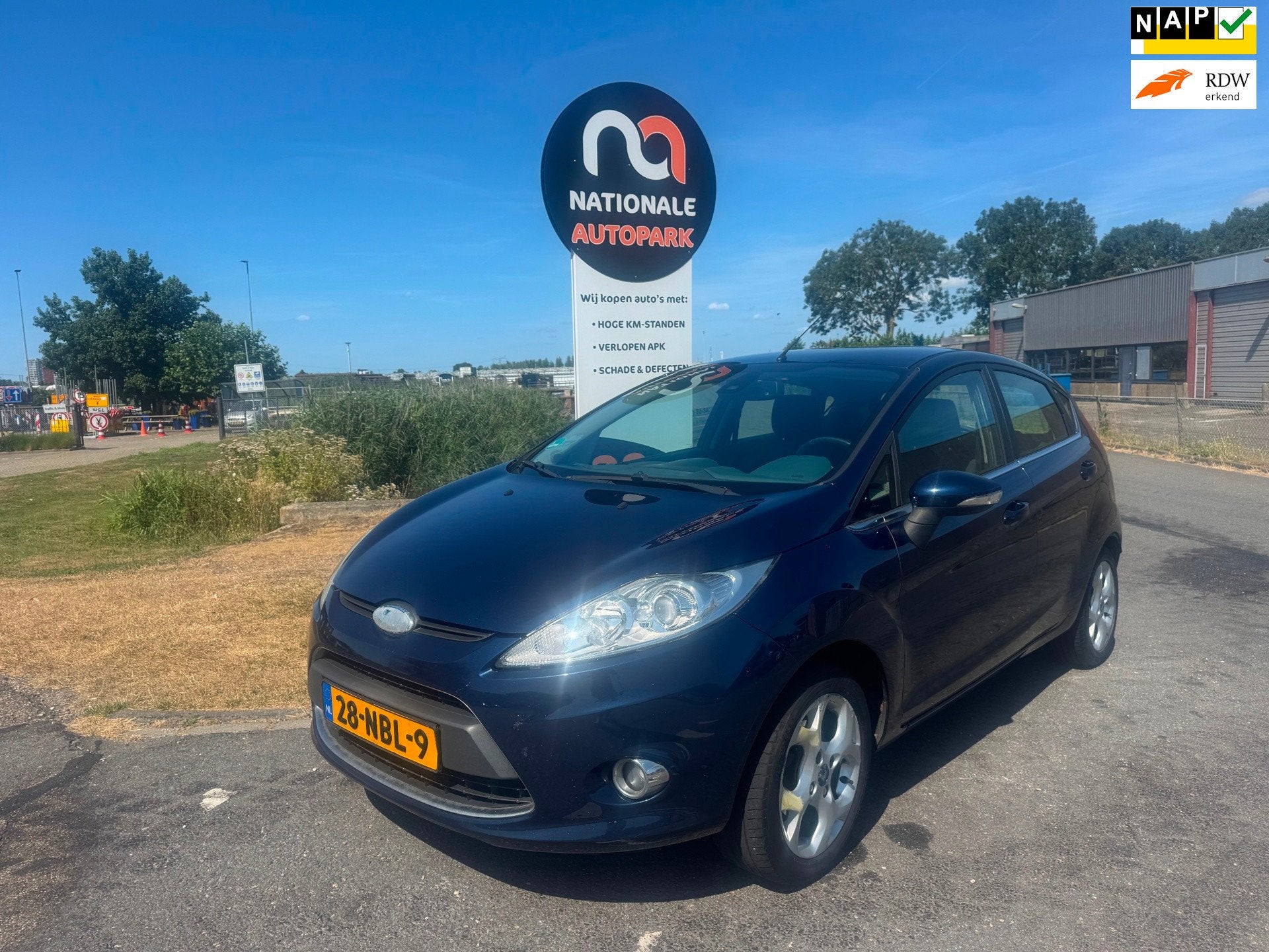 Ford Fiesta | 2010 | 1.6 Titanium | Export en Handel, Voorwielaandrijving, Blauw, Origineel Nederlands, Bedrijf