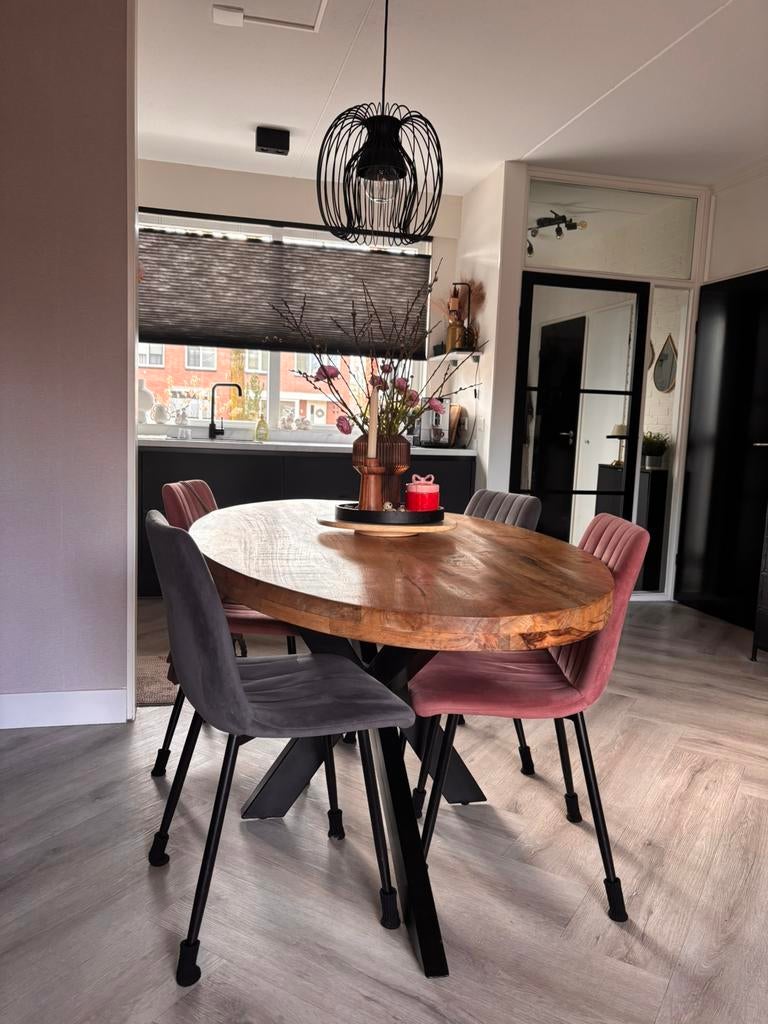4 eetkamerstoelen, Huis en Inrichting, Tafels | Eettafels, Ophalen, Gebruikt, 50 tot 100 cm