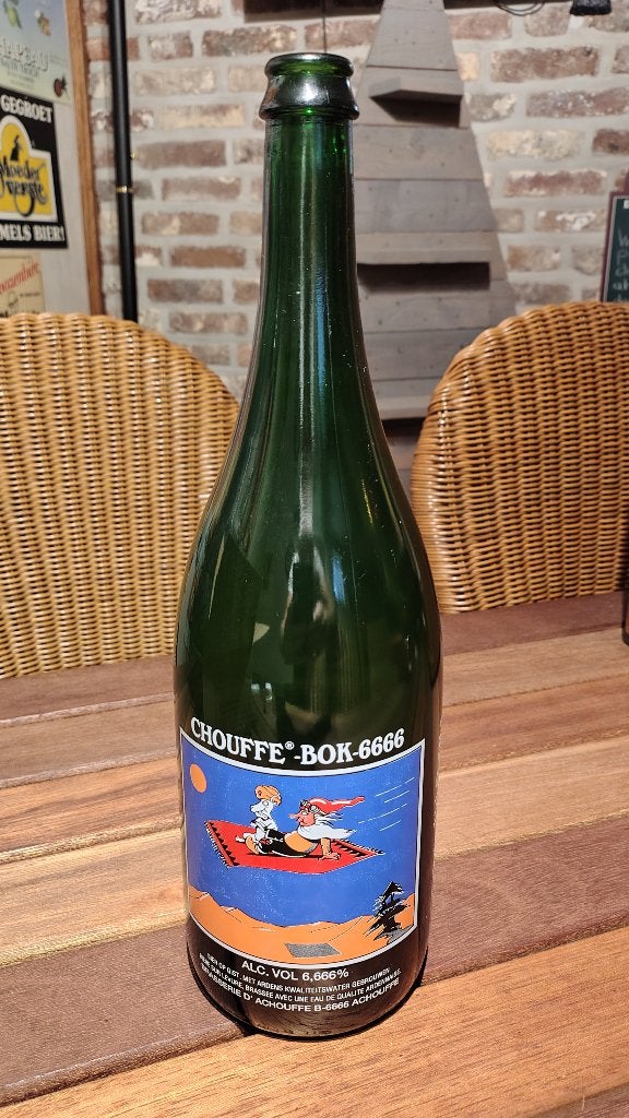 Chouffe 666 fles 1996 (Collector's item), Ophalen of Verzenden, Zo goed als nieuw, Flesje(s), Overige merken
