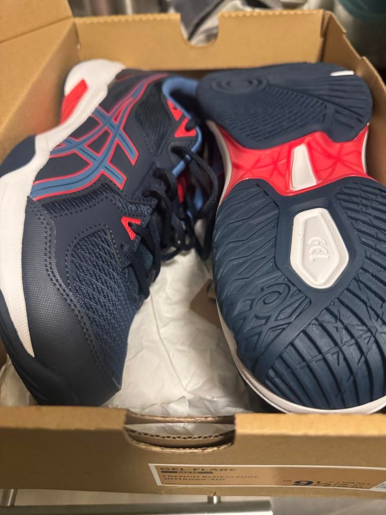 ASICS GEL-FLARE Sportschoenen - Maat 43.5, Ophalen of Verzenden, Nieuw, Blauw, Sportschoenen