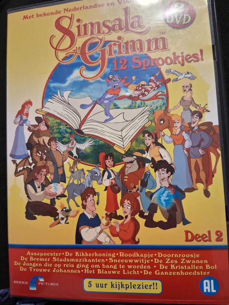 Simsala Grimm Deel 2 - 12 Sprookjes DVD, Avontuur, Gebruikt, Alle leeftijden, Ophalen of Verzenden