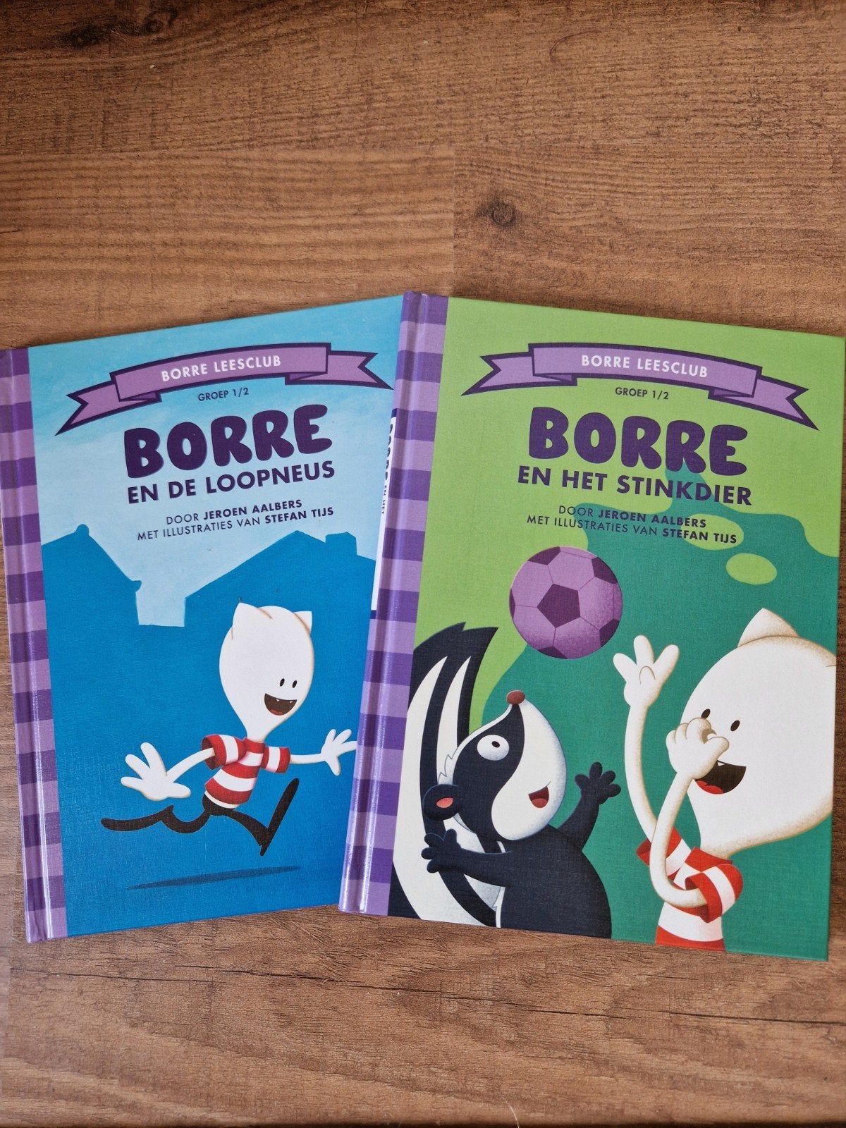 Borre Leesclub:Borre en de Loopneus & Borre en het Stinkdier, Boeken, 5 of 6 jaar, Fictie algemeen, Jongen of Meisje, Ophalen of Verzenden