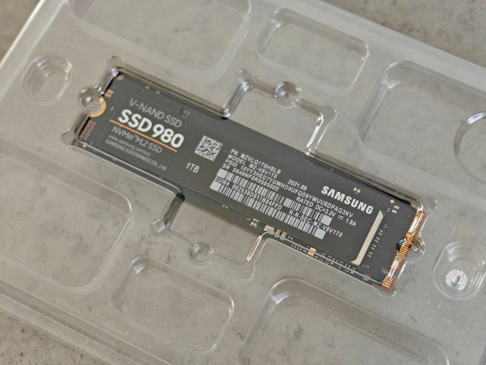 Samsung 980 1TB, Pcie NVME m.2 SSD, Ophalen, Intern, SSD, Zo goed als nieuw