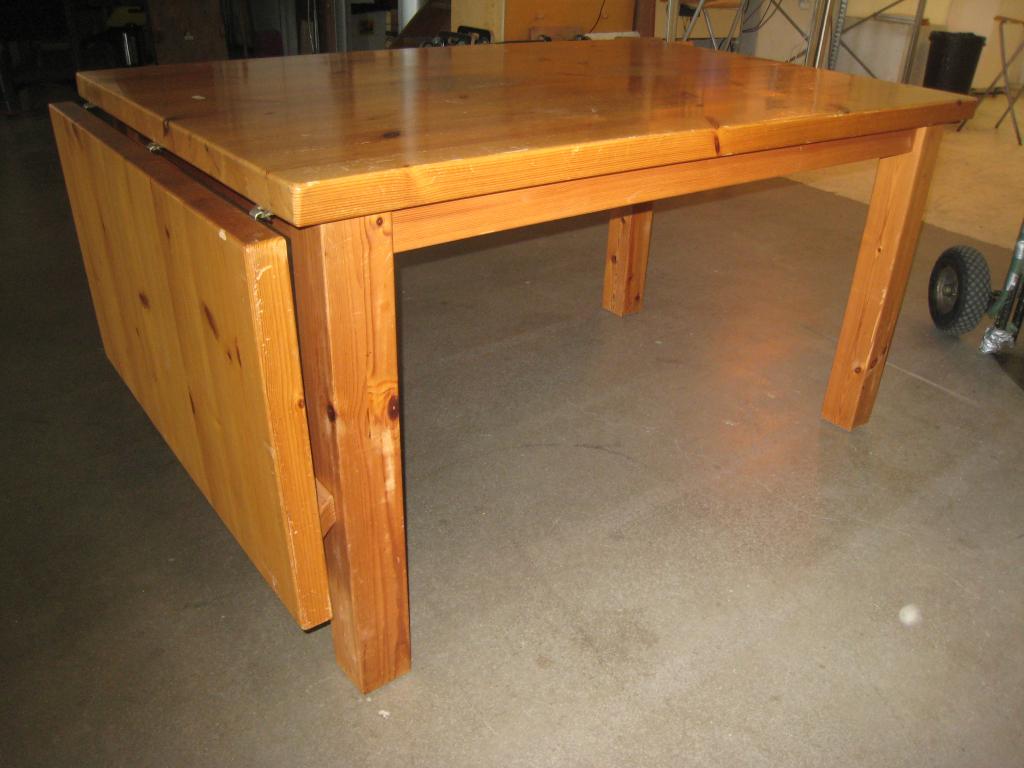 Grenen eettafel met extra verlengstuk, Niet ingevuld, Gebruikt, Niet ingevuld, Niet ingevuld