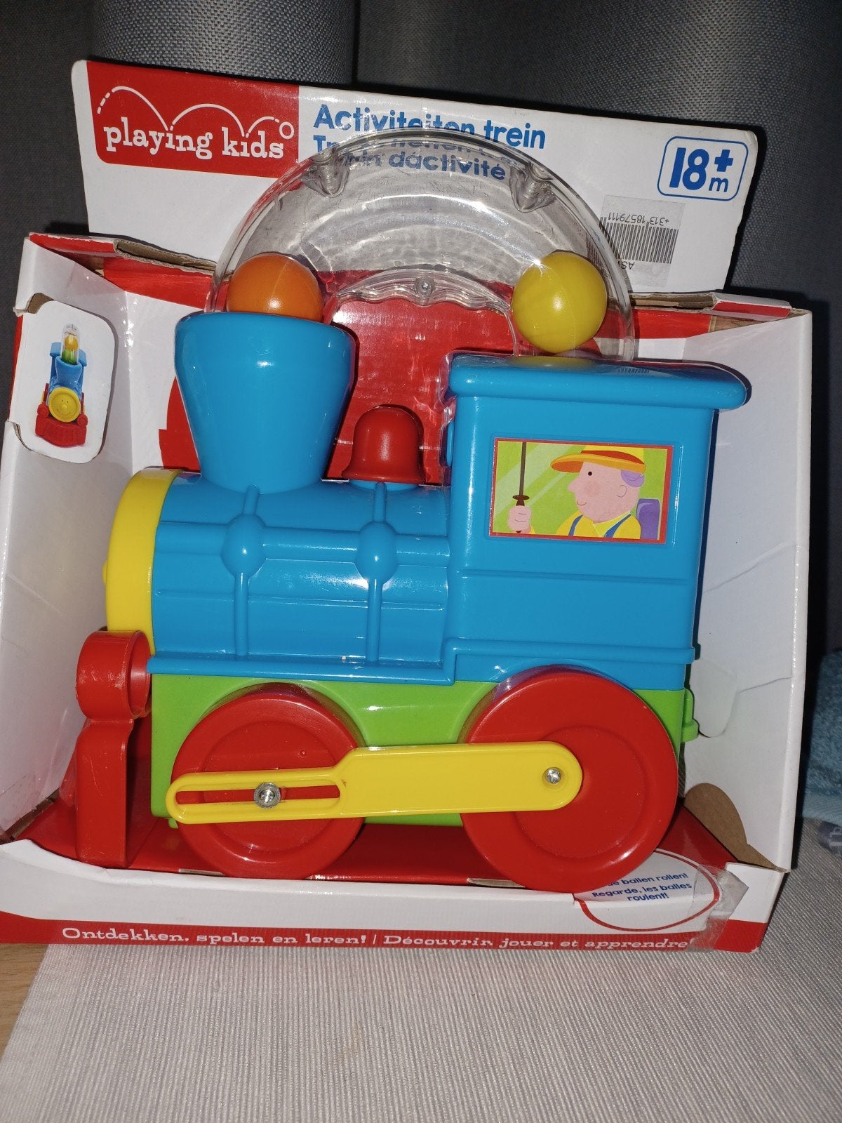 Playing Kids Activiteiten Trein met Ballen - Nieuw, Ophalen of Verzenden, Zo goed als nieuw, Overige typen, Met wieltjes