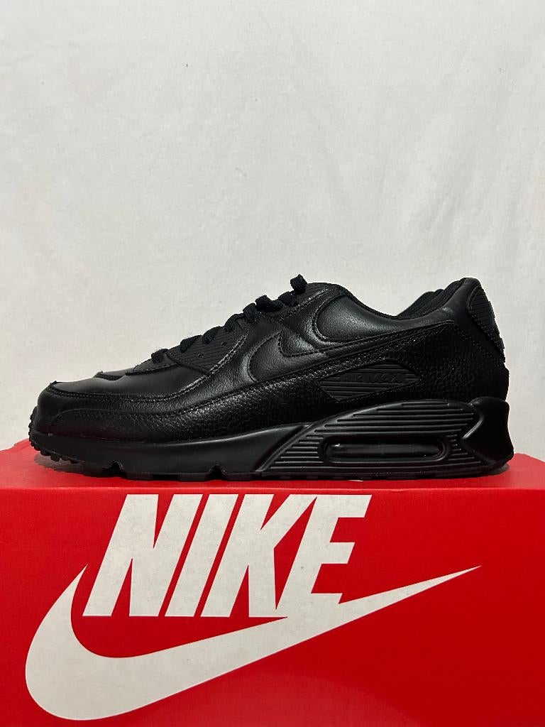 ALS NIEUW! Maat 47,5 - Nike Air Max 90 Leather Triple Black