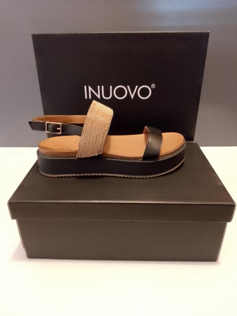 NIEUW Inuovo Sandalen Dames Black, Kleding | Dames, Schoenen, Ophalen of Verzenden, Nieuw, Zwart, Sandalen of Muiltjes
