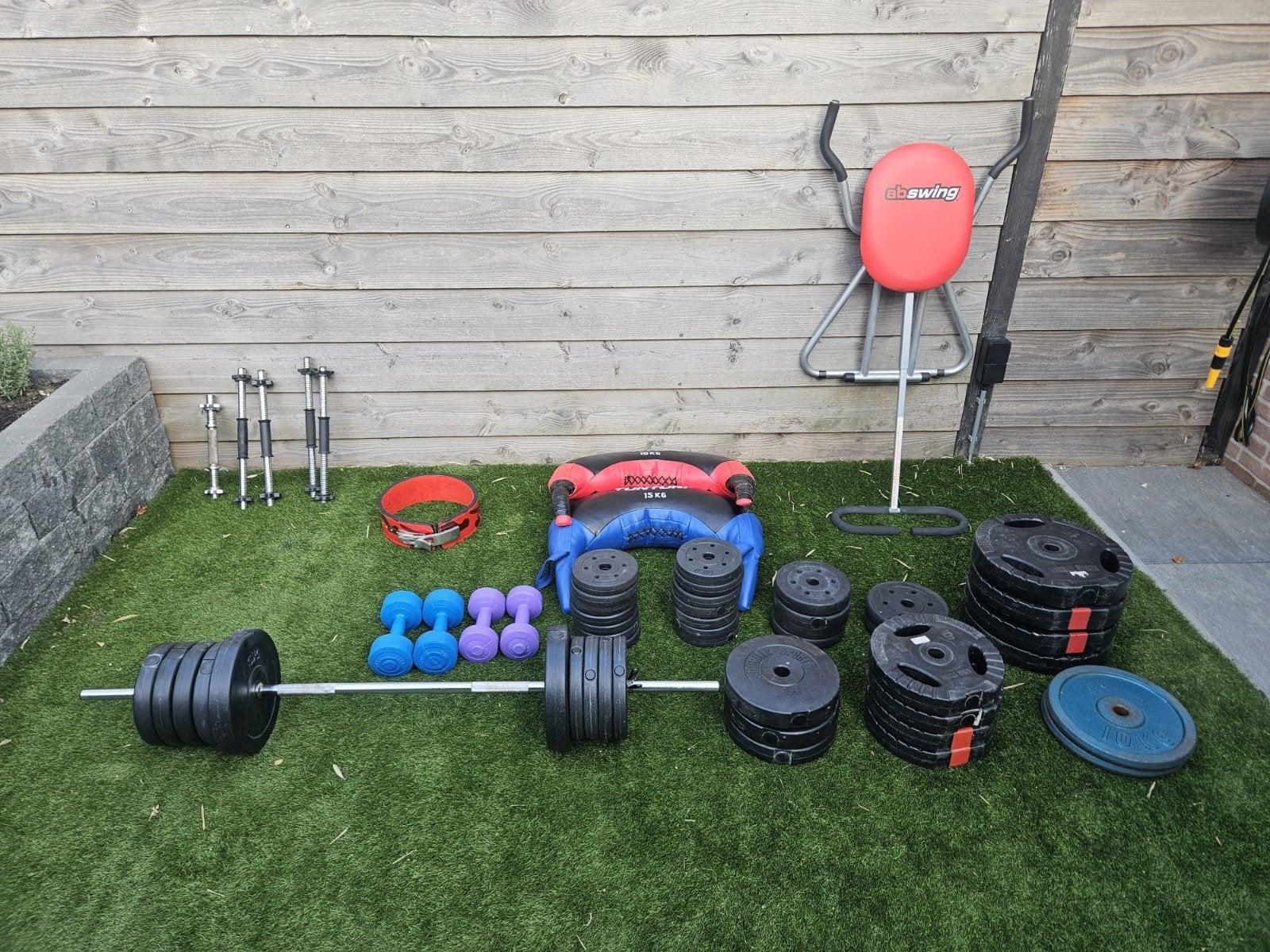 Volledige thuisfitness-set voor een prikkie., Sport en Fitness, Fitnessmaterialen, Ophalen of Verzenden, Gebruikt, Benen, Overige typen