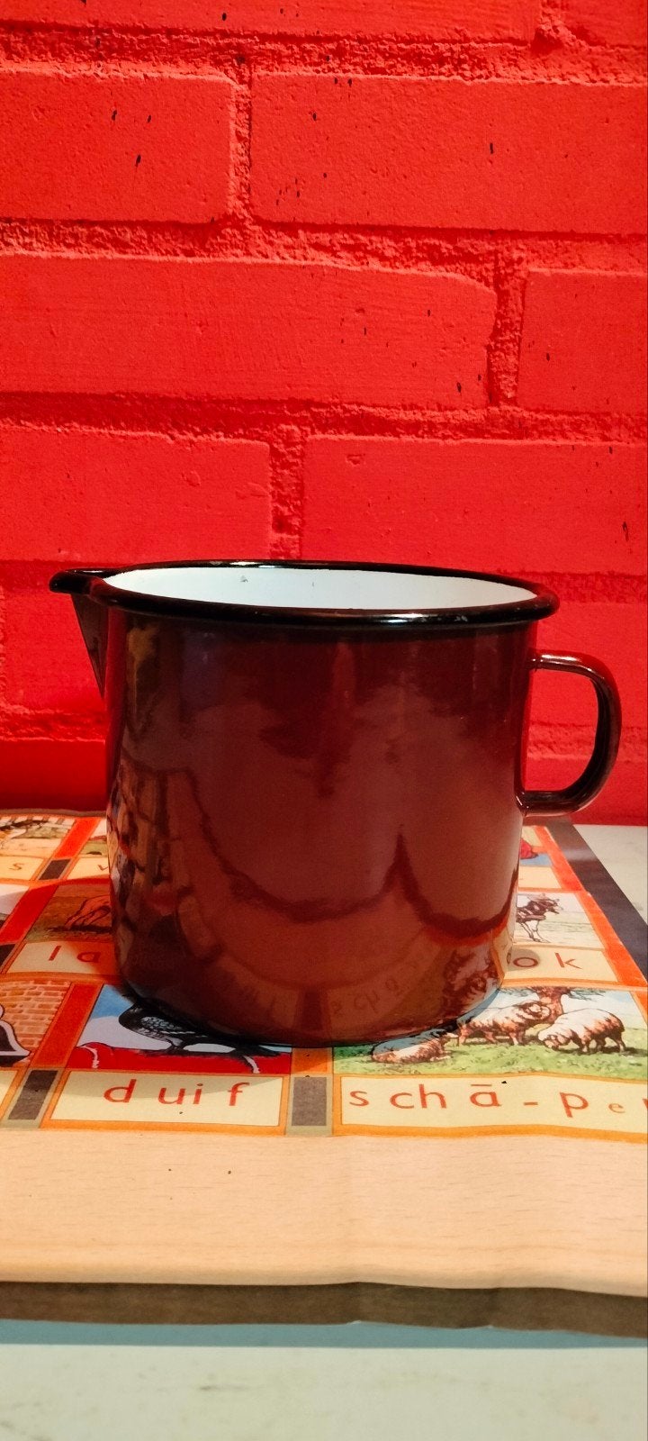 vintage emaille litersmaat, Ophalen of Verzenden