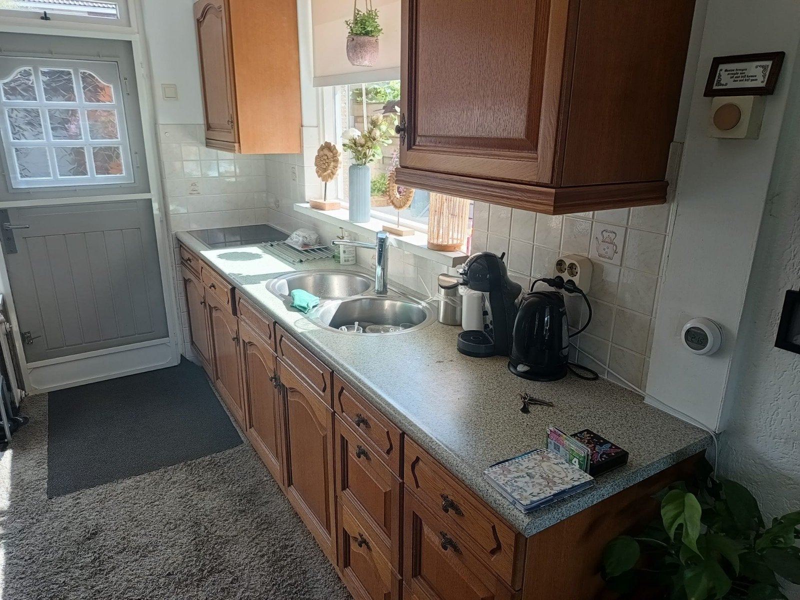 Complete Bruine Keuken, Huis en Inrichting, Ophalen, Gebruikt, Bruin, Kunststof
