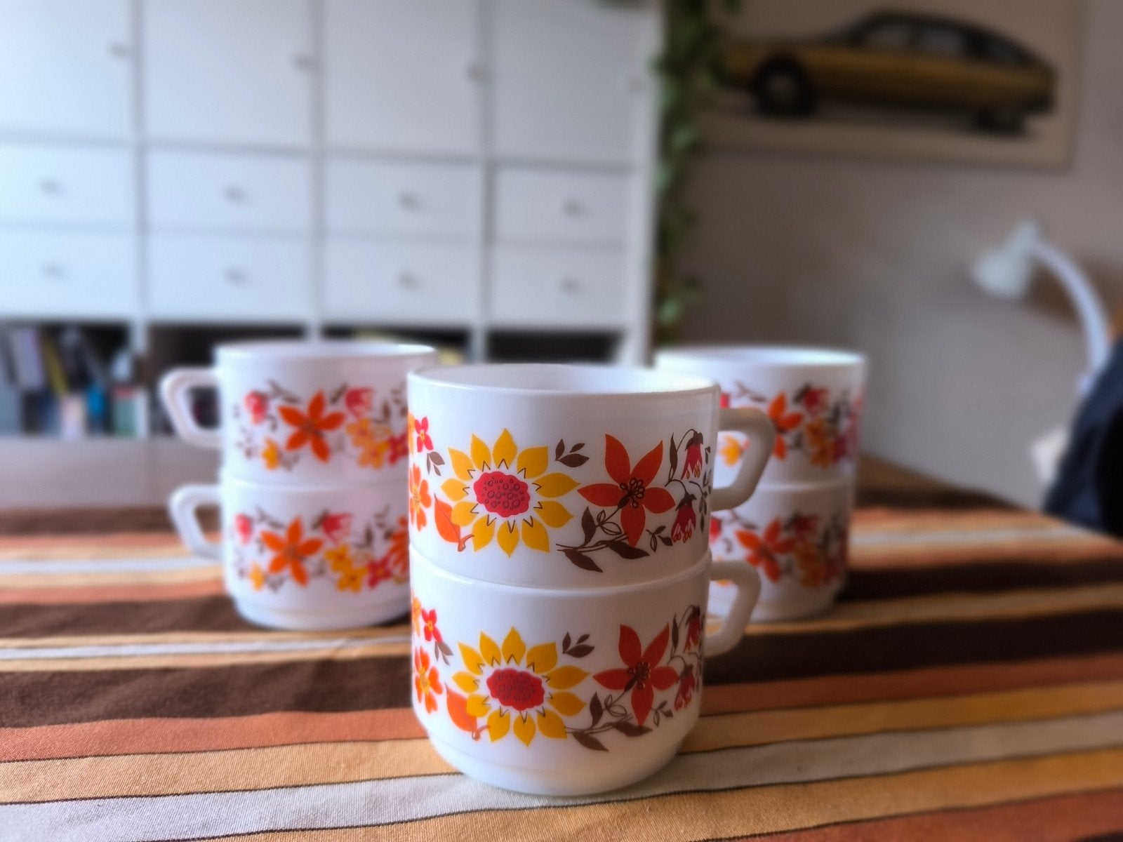Acropal Flore Vintage theekopjes, Antiek en Kunst, Ophalen of Verzenden