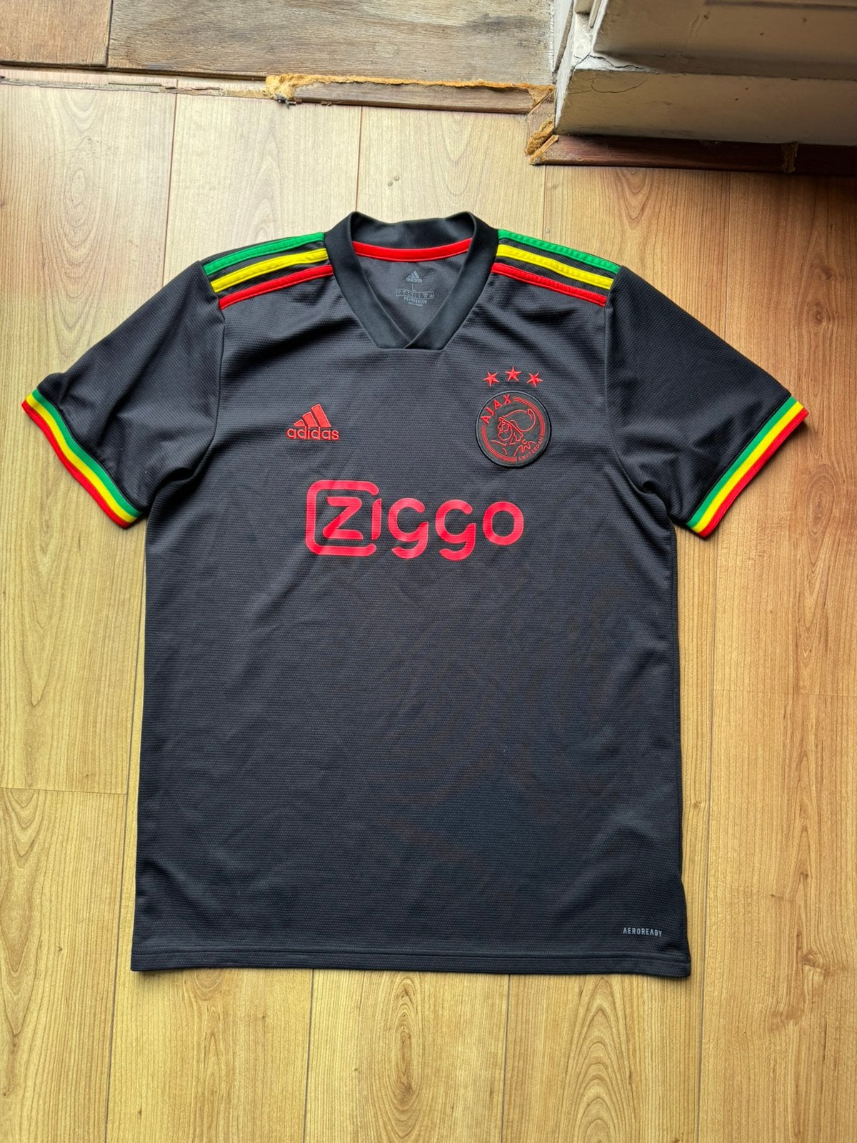 Voetbalshirt Ajax Amsterdam Three Little Birds Bob Marley, Kleding | Heren, Sportkleding, Ophalen of Verzenden, Zo goed als nieuw