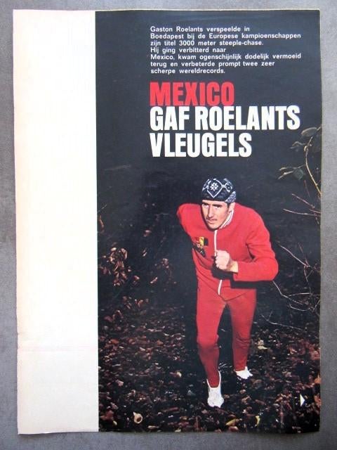 Artikel over Gaston Roelants uit februari 1967 - atletiek, Verzamelen, Tijdschriften, Kranten en Knipsels, Ophalen of Verzenden