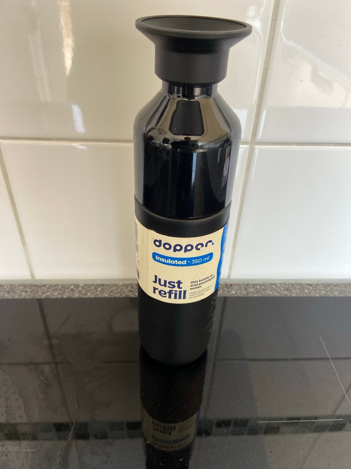 Dopper Insulated drinkfles 350ml - Nieuw, Verzenden, Nieuw, Zwart, Overige merken