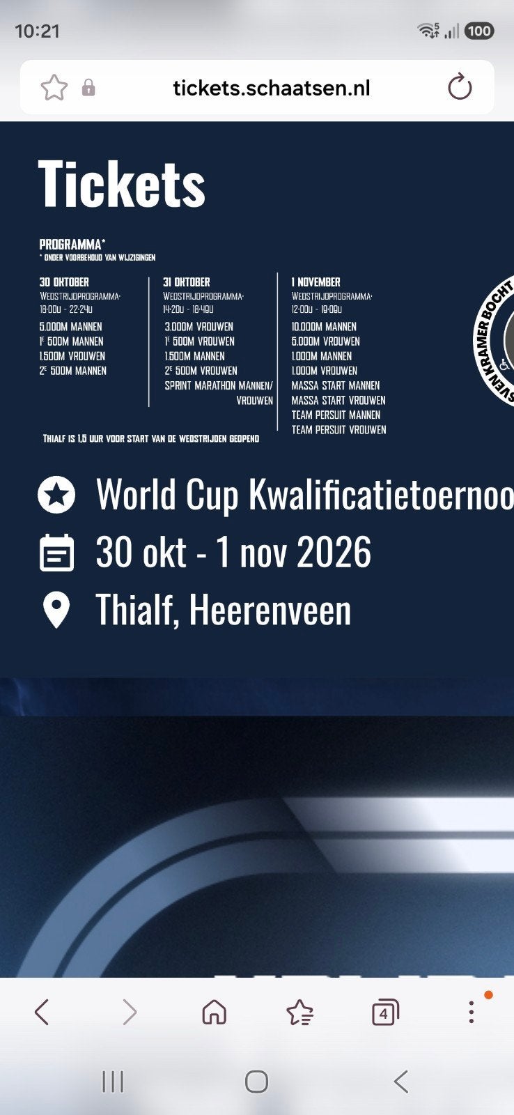 wckt 31 oktober, Eén persoon