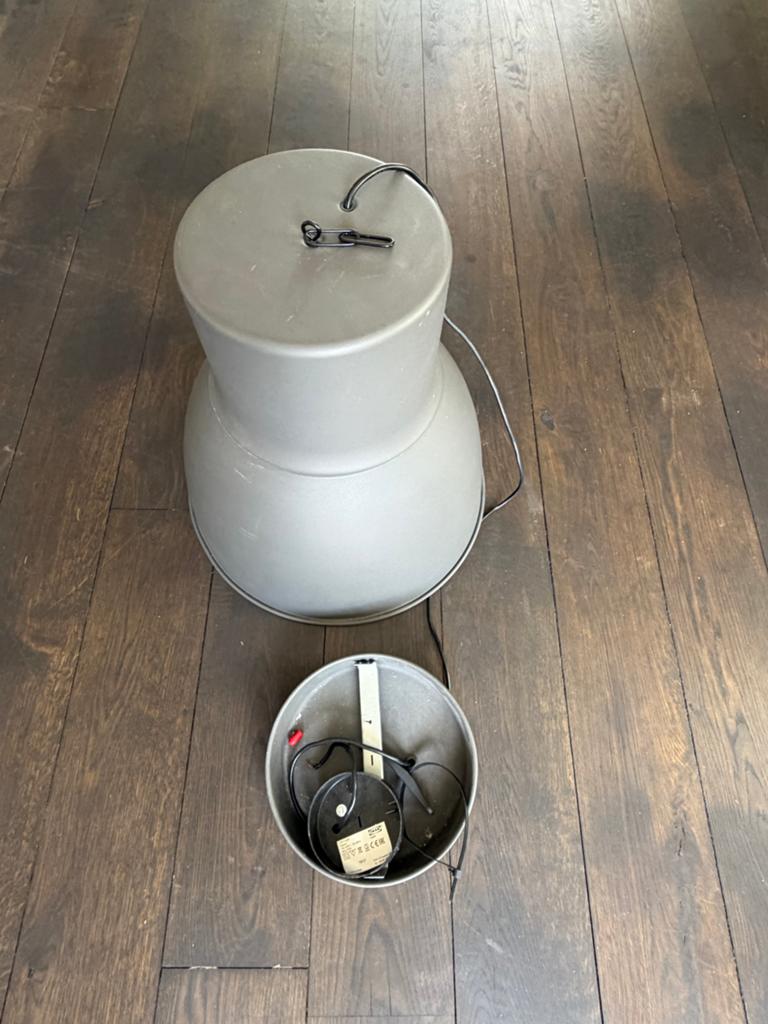 IKEA Hektar Hanglamp - Grijs, Zo goed als nieuw, Gebruikt, 200 cm of meer, Metaal, 50 tot 75 cm
