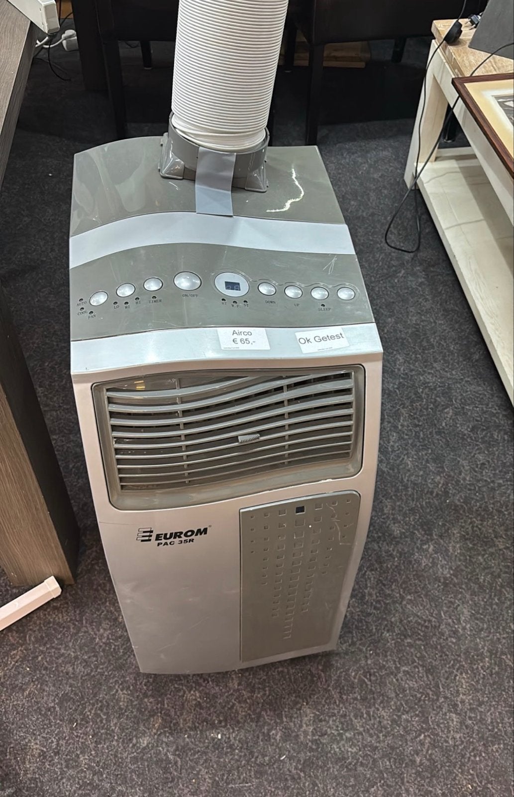 Eurom PAC 35R Mobiele Airco met Wieltjes - Koel en Ventileer, Ophalen of Verzenden, Gebruikt, Koelen en Ontvochtigen, Mobiele airco
