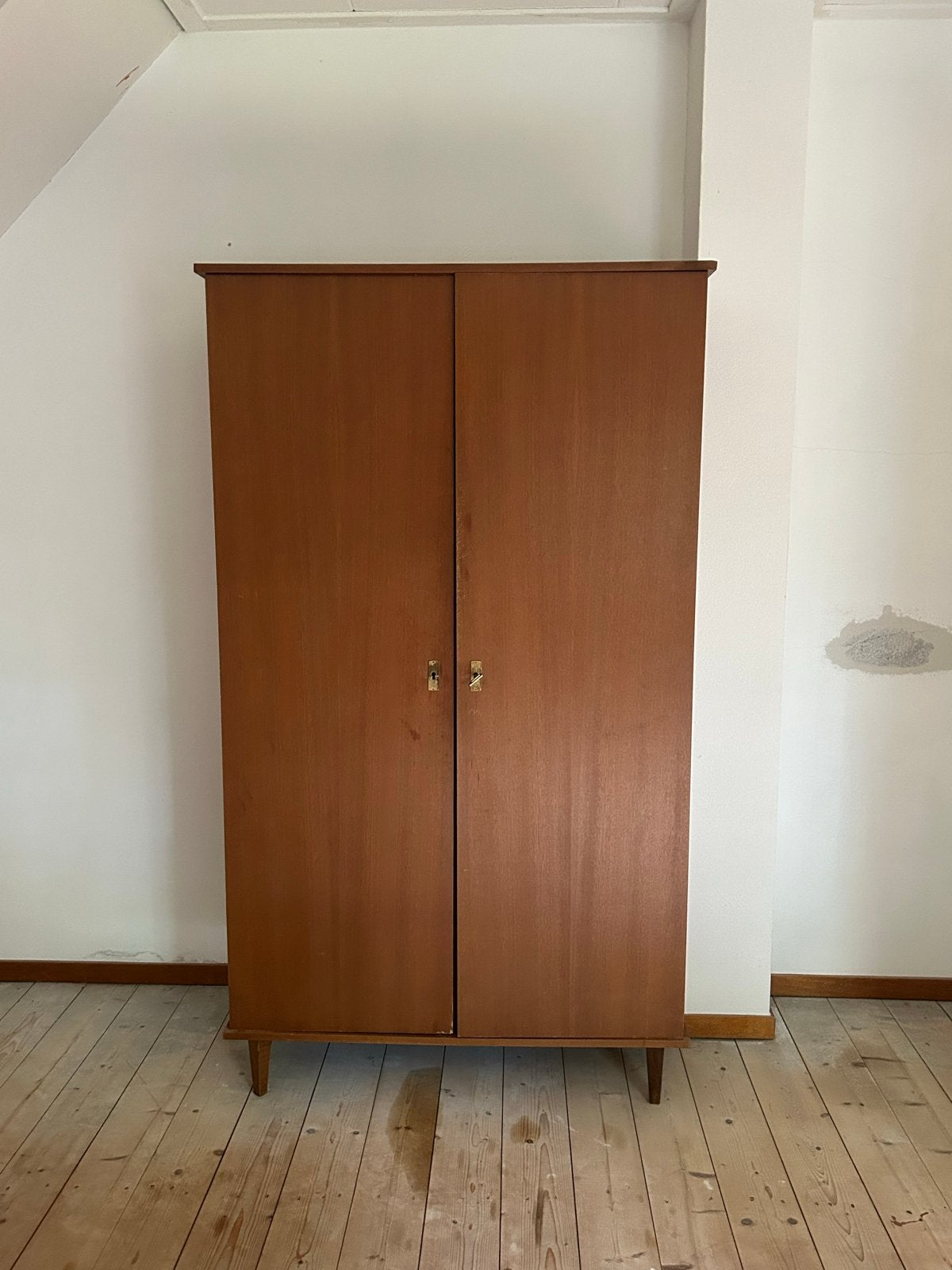 Vintage Kledingkast / Garderobekast - Jaren '60 Stijl, Ophalen, Met plank(en), Gebruikt, 50 tot 100 cm