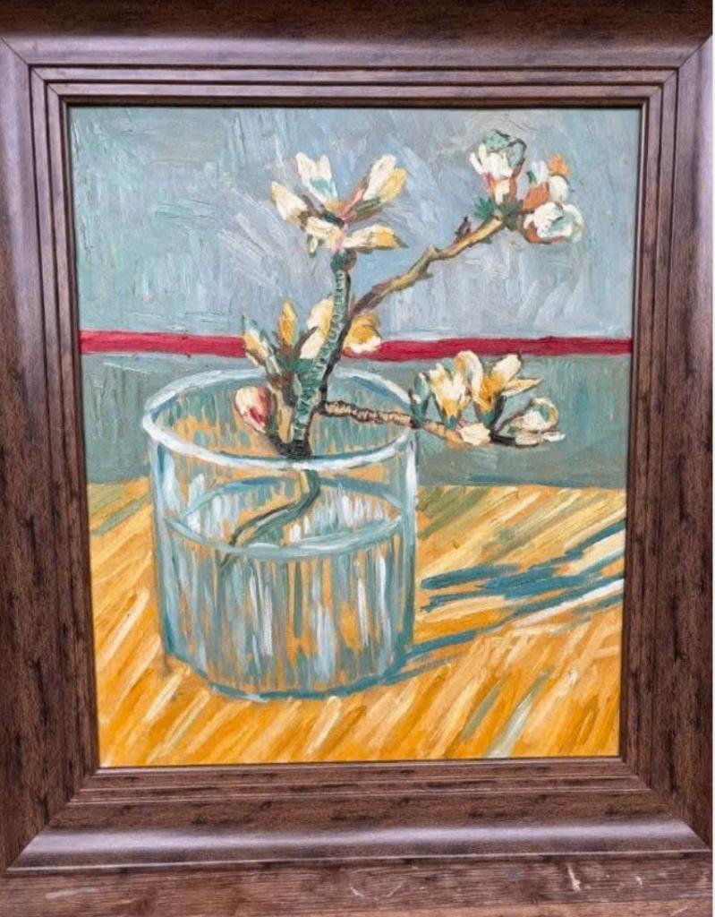 Amandelbloesem van Van Gogh - nageschilderd (78X67), Ophalen of Verzenden