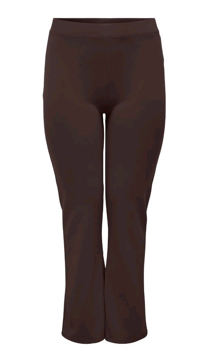Bruine flared broek Carpever van Only Carmakoma Maat 54, O, O, Bruin, O