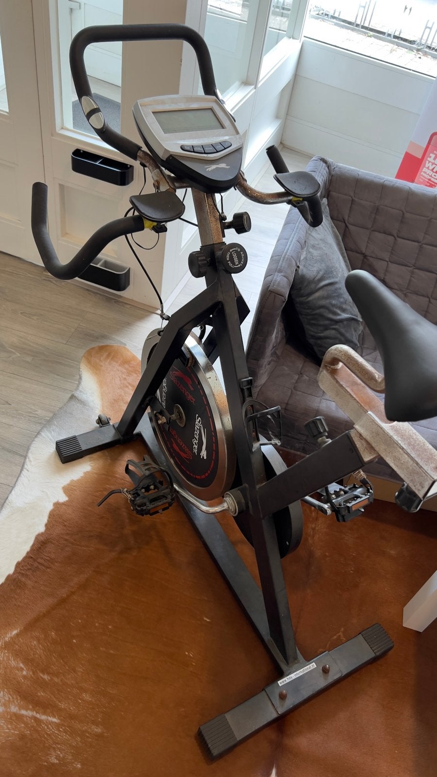 Slazenger Spinningfiets - Ideaal voor thuistraining, Ophalen, Gebruikt, Spinningfiets, Metaal
