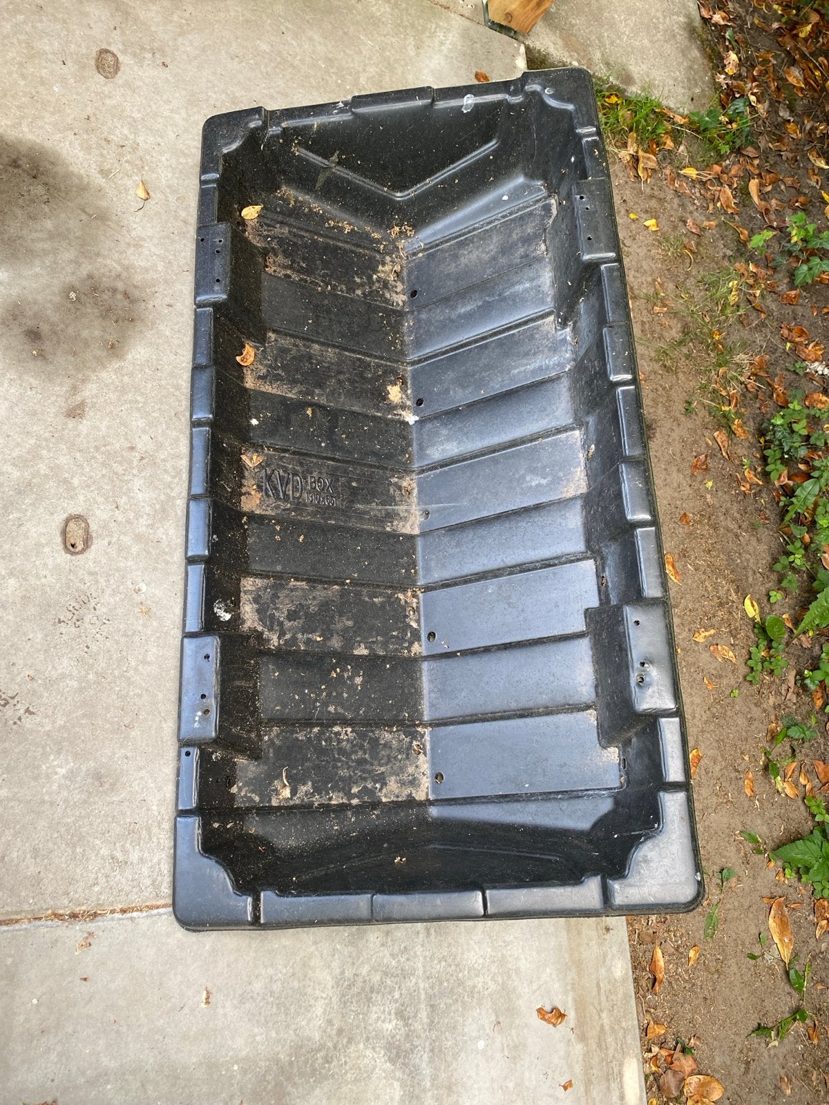 Zwarte kunststof bak plat dak montage van zonnepanelen, Ophalen, Rem, Gebruikt, Kunststof