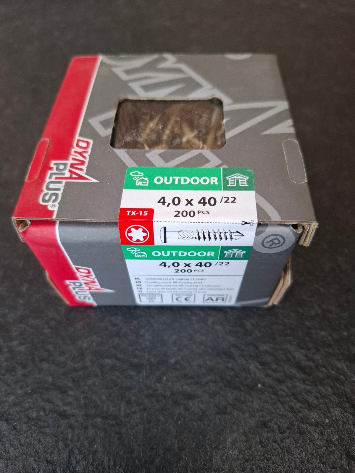 DynaPlus Outdoor Schroeven 4.0 x 40 mm - 200 stuks, Ophalen of Verzenden, Nieuw, Minder dan 50 mm, Schroeven