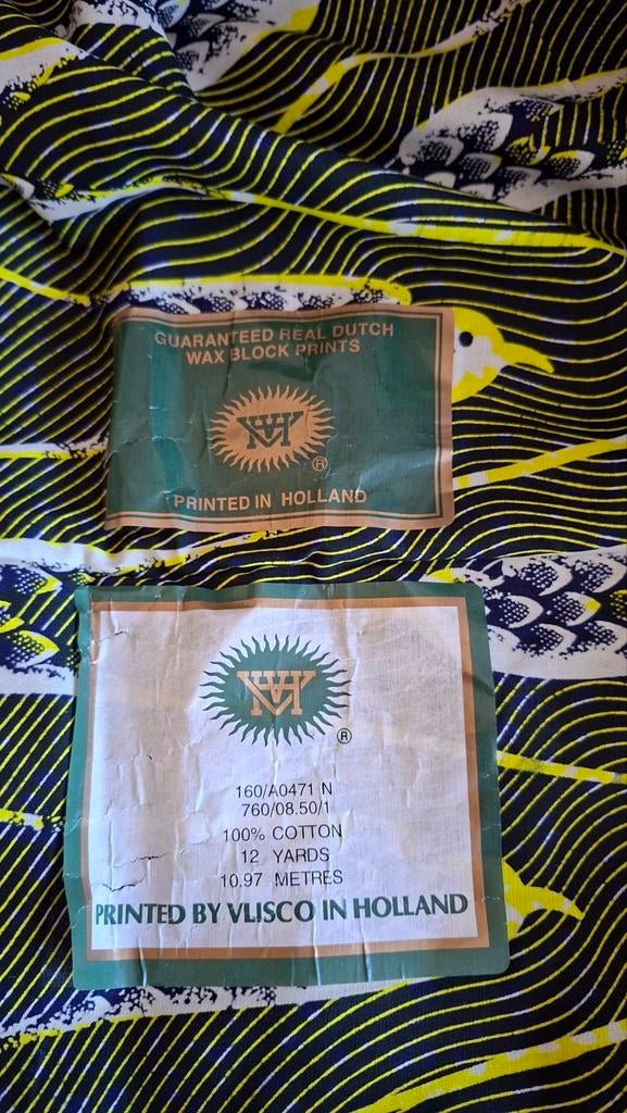 Vlisco Wax Hollandais stof - 2 lappen, Overige kleuren, 120 cm of meer, Ophalen of Verzenden, Nieuw