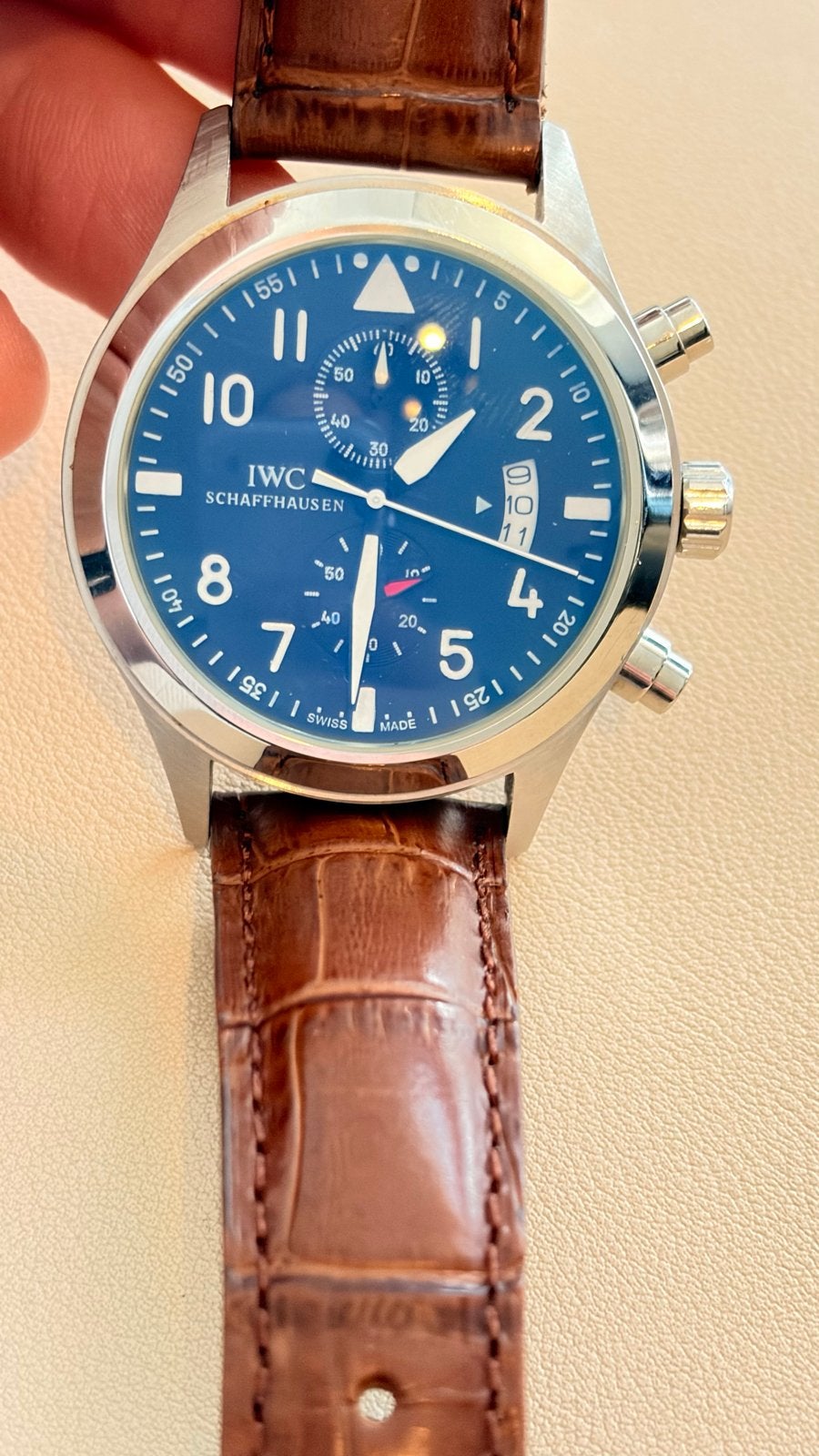 IWC Schaffhausen Pilot's Watch  Le Petit Prince, Sieraden, Tassen en Uiterlijk, Overige merken, Leer, Staal, Polshorloge