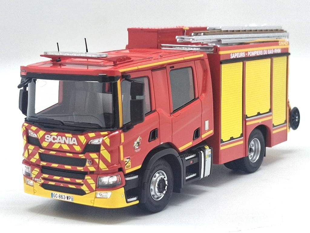 Alerte 0162 - SCANIA P280 GIMAEX  brandweer 1:43, Ophalen of Verzenden, Nieuw, Bus of Vrachtwagen, Overige merken